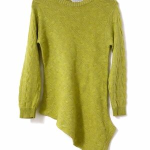 Vibrant Asymmetrical Green Sweater